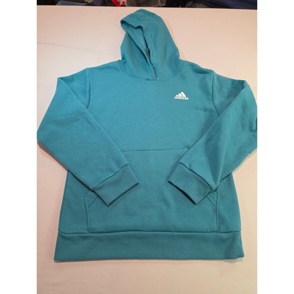 Adidas Womens Essentials Fleece Hoodie Teal Blue AG6587 FGL009‎ Medium
